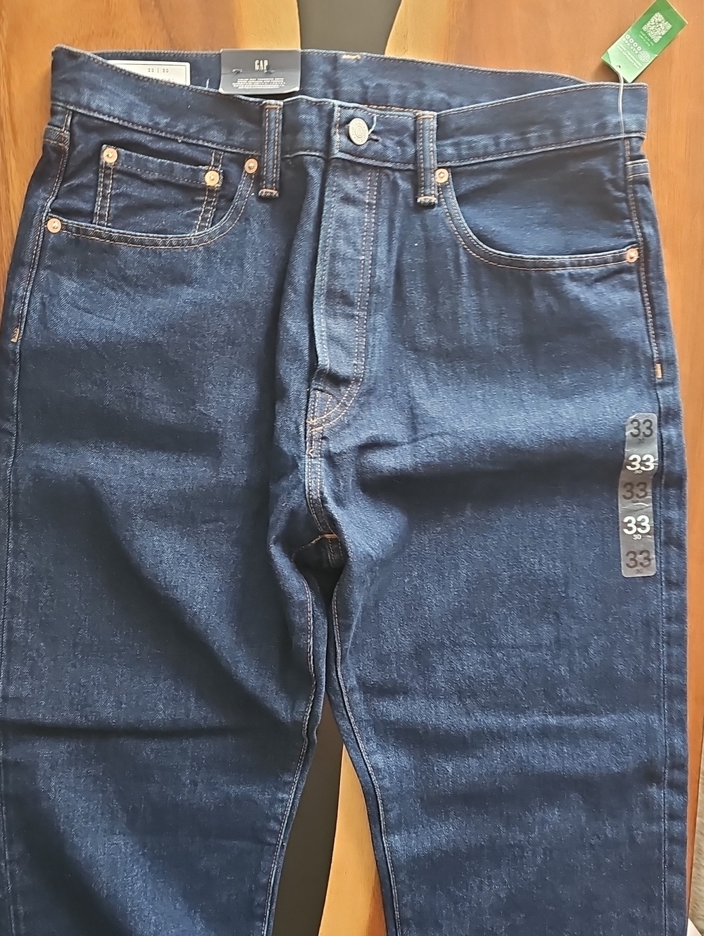 GAP Men's Original Relaxed Straight Leg Jeans. Sz 33x30. Button Fly